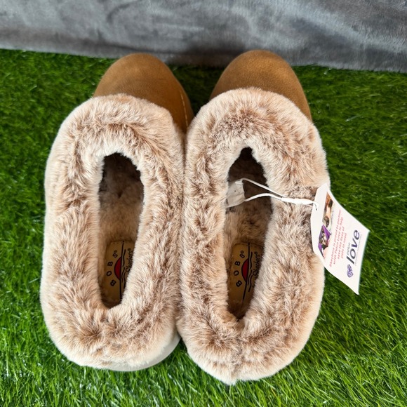 Skechers Bobs Keepsakes Lite Cozy Blend Chestnut Faux Fur Clog Slippers Womens 6 - Picture 8 of 13